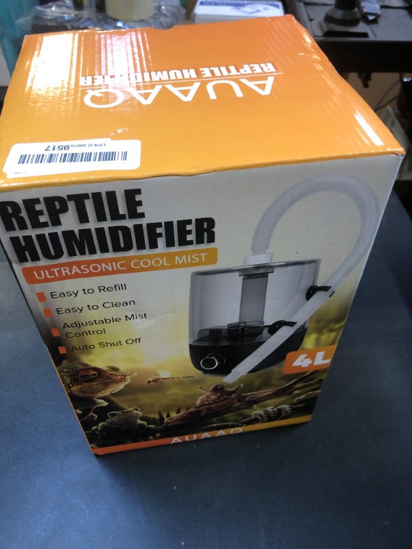 Photo 1 of Top fill Reptile Fogger Terrariums Humidifier Fog Machine Mister with 4L Visible Large Tank & Extension Hoses, Suitable for Terrariums & Enclosures, Ideal for Reptiles/Amphibians/Herps/Vivarium/Moss