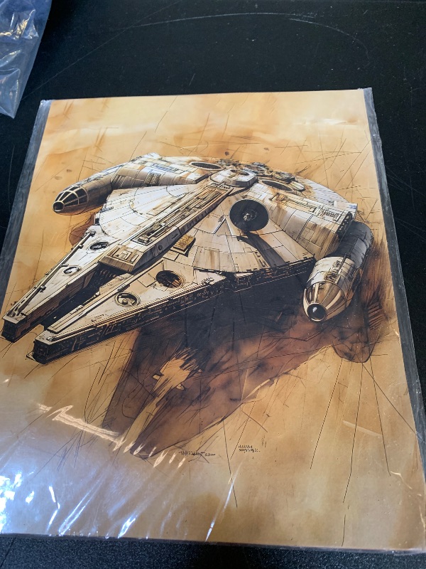 Photo 1 of BigWig Prints Star Wars Wall Art - Star Wars Posters, Starwars Posters For Walls, Millennium Falcon, TIE Fighter, R2-D2, Stormtrooper, AT-AT Walker, X-Wing, Blaster - Unframed Set of 12 (8x10)