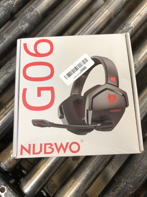 Photo 2 of NUBWO G06 Dual Wireless Gaming Headset with Microphone for PS5, PS4, PC - 23ms Low Latency Audio - 100-Hour of Playtime - 50mm Drivers (Black-Red)