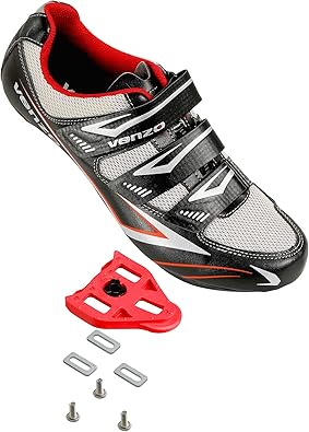 Photo 1 of sz 10 womens Venzo Bicycle Women's Road Cycling Riding Shoes - 3 Straps - Compatible with Look Delta & for Shimano SPD-SL - Perfect for Road Racing Bikes Black Color 41
