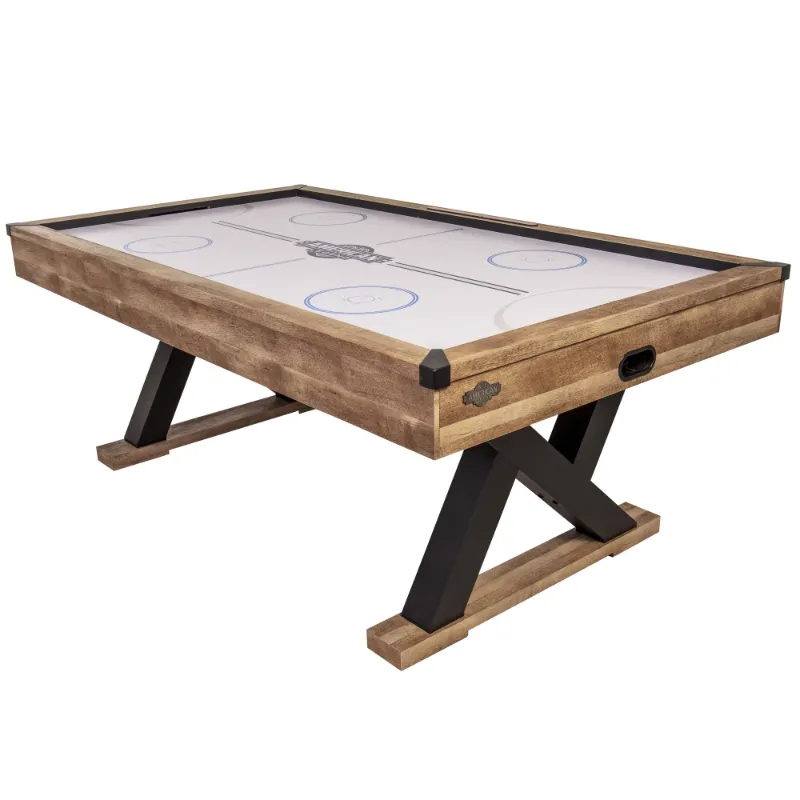 Photo 1 of American Legend Kirkwood Authentic Arcade Style Air Hockey Table, Brown, 87.01"
