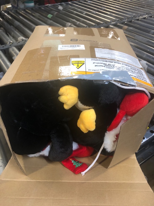 Photo 1 of Zomiboo 28 Pcs Sliding Penguin Christmas Decorations for Staircase Banister Set Lighted Stuffed Penguin Surf on Snow Handrail for Xmas Holiday Stairway Indoor Outdoor Decoration