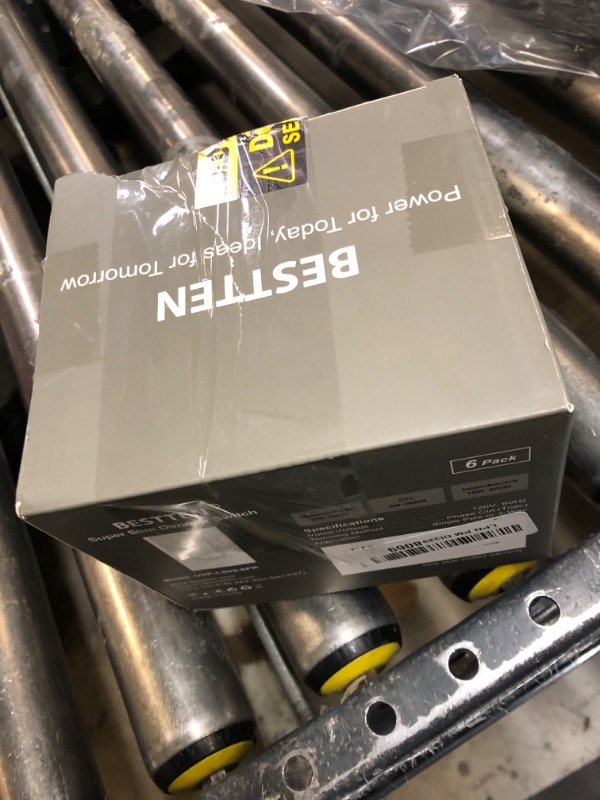 Photo 1 of BESTTEN 6 Pack Dimmer Light Switch, LED Dimmer Switch, Single-Pole or 3-Way, for Dimmable LED, Halogen and Incandescent Bulbs, 120V, Wall Plate Included, White