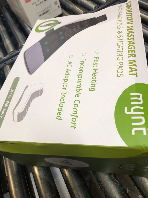 Photo 1 of 5-Programed Full Body Massage Mat with 10 Vibrating Motors, 6 Heating Pad with Massager, Heated Massage Pad for Bed with Pillow, Neck and Back Massager with Heat and Vibration, Full Body Heating Pad