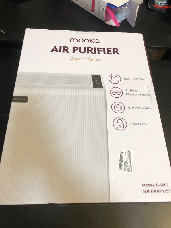 Photo 2 of Air Purifiers for Home Large Room up to 1740ft², H13 HEPA Air Filter for Pets Hair Dander Smoke Pollen Dust, Non-Ozone, Portable Air Purifiers for Bedroom Office Living Room, E-300L, White