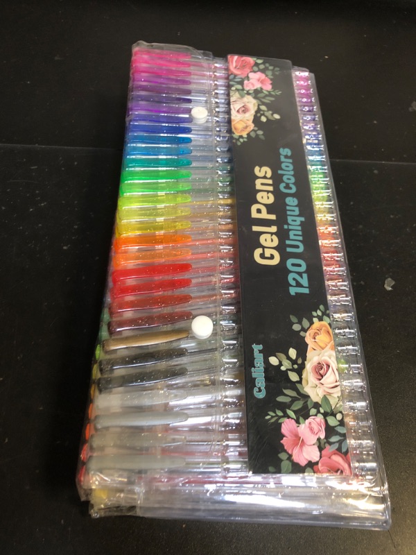 Photo 1 of 120 Color Gel Pens, 40% More Ink Fine Point Colored Pens, Neon Glitter Gel Pens for Adult Coloring Book, Drawing, Doodling, Scrapbook, Journaling, Sparkle Pen Gift for Kids