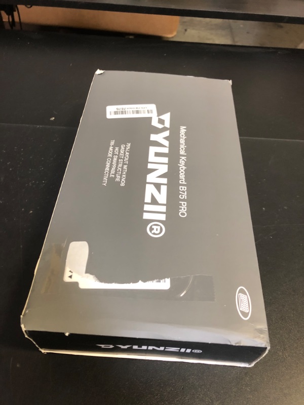 Photo 1 of YUNZII B75 PRO Wireless Mechanical Keyboard,75% Layout with Knob,Hot Swap Gasket Custom Structure,Creamy Pre-lubed Switches,RGB Backlit,BT/Type-C/2.4G for Win/Mac(Cocoa Cream V2 Switch,Dark Grey)