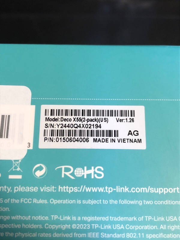 Photo 1 of TP-Link Deco AX3000 WiFi 6 Mesh System - Covers up to 4500 Sq.Ft, Replaces Wireless Router and Extender, 3 Gigabit Ports per Unit, Supports Ethernet Backhaul (Deco X55, 2-Pack)
