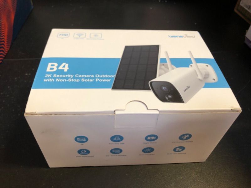Photo 1 of Security Cameras Wireless Outdoor, Wansview 2K 3MP Security Camera? Solar/Battery Powered, Home Security Camera with PIR Motion Detect& Siren, WiFi Camera with Solar Panel, Compatible with Alexa