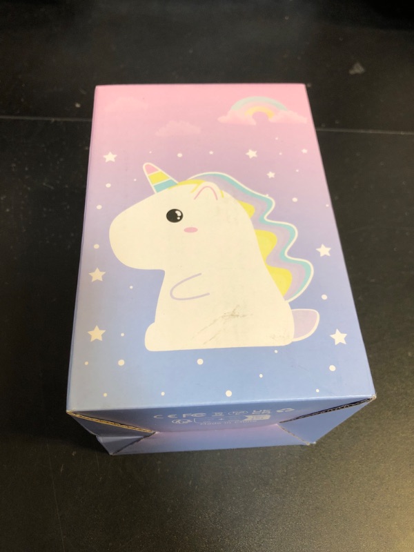 Photo 2 of One Fire [Sound Machine] Unicorn Night Light for Kids,16 Colors Silicone Kids Night Lights for Bedroom,10 White Noise Baby Night Light, Remote + Timer Cute Night Light Lamp, Rechargeable Unicorn Lamp