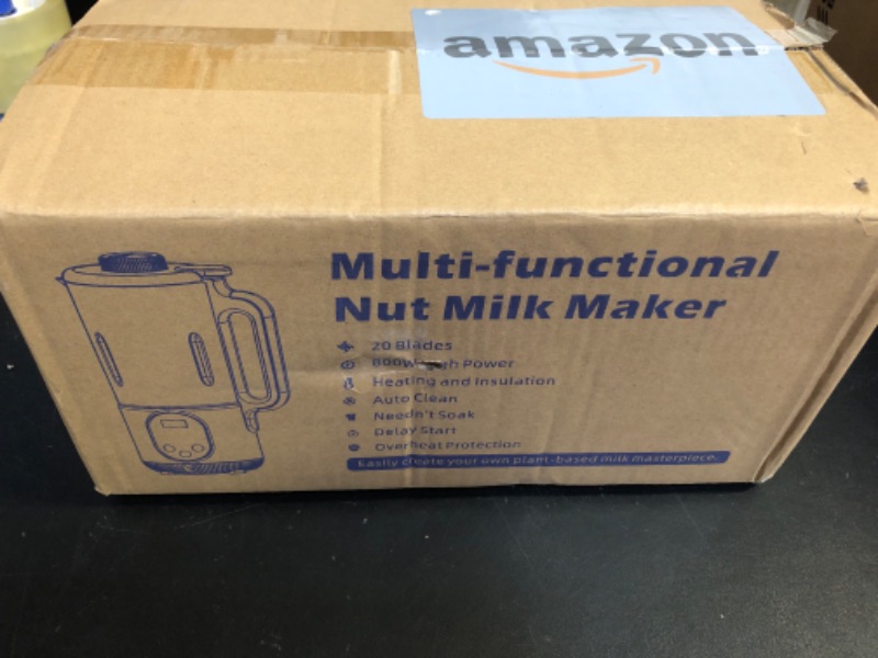 Photo 2 of 50oz Nut Milk Maker, 10 in 1 Automatic Nut Milk Maker with 20 Blades,Almond Milk Machine,Plant Based Milks Homemade Oat,Chowder,Juice,Soy Milk Machine with Delay Start,Boil Water,Keep Warm&Auto Clean