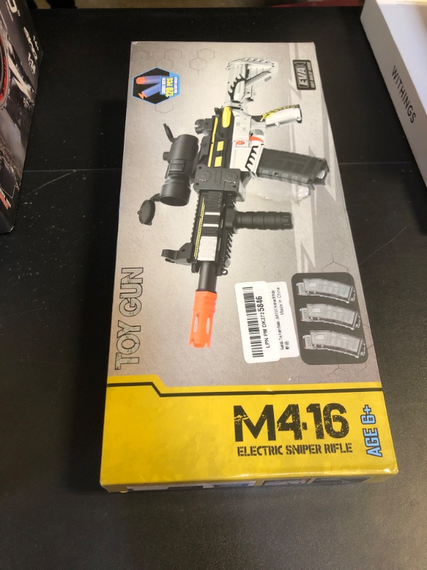 Photo 1 of Realistic Toy Foam Blaster Gun - Electric Sniper Rifle with Scope 120 Soft Bullets 3 Magazines, Automatic Dart Gun for Boy Ages 8-12 Years Old, Indoor Outdoor Gifts for Adult Kid Christmas Birthday