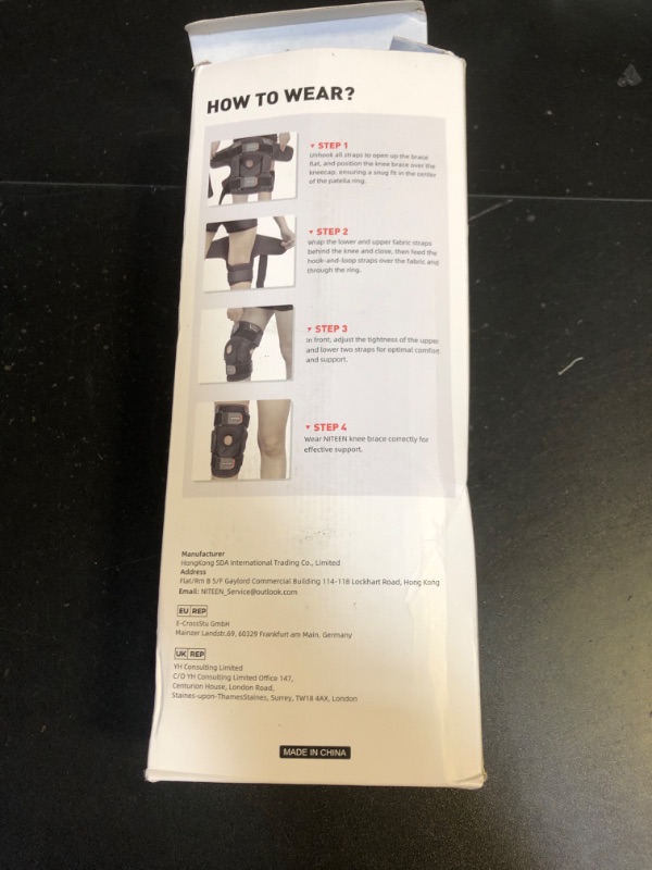 Photo 1 of NITEEN Hinged Knee Brace for Knee Pain with Side Stabilizers Knee Braces for Women Men Adjustable Knee Pad for Meniscus Tear Plus Size Compression Patella Gel Pads Knee Support for ACL, MCL