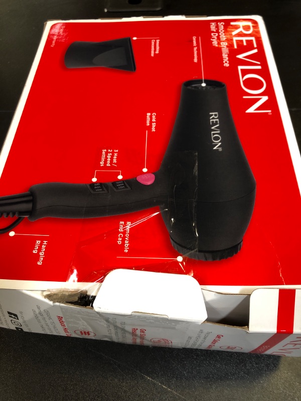 Photo 2 of Revlon 1875W Smooth Brilliance AC Motor Hair Dryer | For Shiny, Smooth Hair