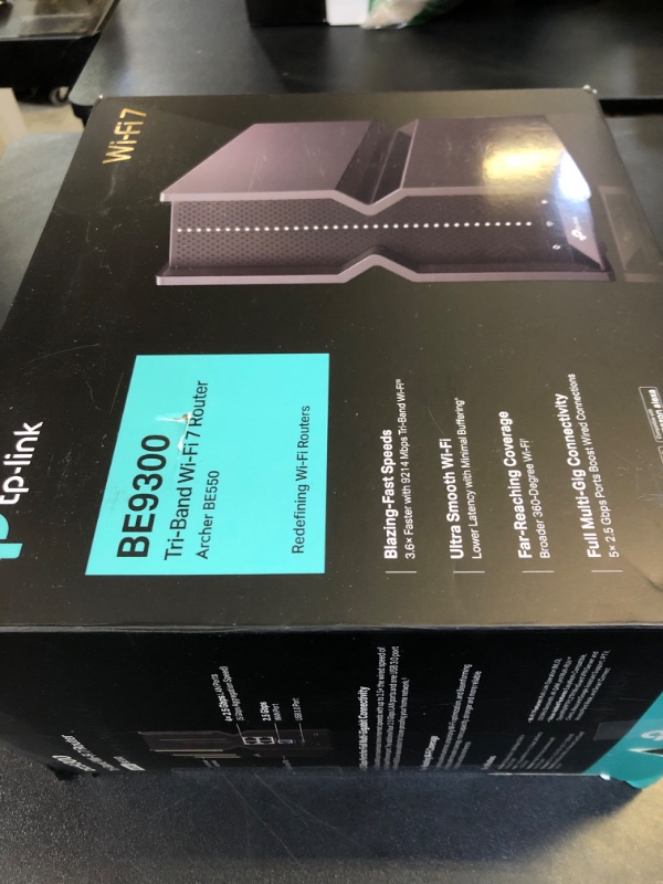 Photo 2 of TP-Link Tri-Band BE9300 WiFi 7 Router Archer BE550 6-Stream 9.2Gbps Full 2.5G Ports 6 Internal Antennas Covers Up to 2,000 Sq. Ft. Add Easy-Mesh Device for Extended Coverage VPN Support