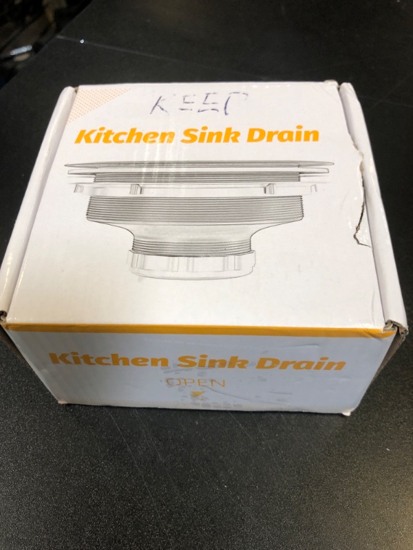 Photo 1 of Gold Sink Drain Strainer 3-1/2 Inch Kitchen Sink Drain Assembly Kit with Stainless Steel Strainer Basket and Drain Stopper for Standard Kitchen Sink Brushed Gold