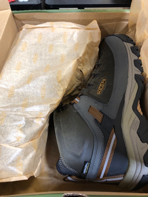 Photo 1 of KEEN Men's Targhee 3 Mid Height Waterproof Hiking Boots, Black Olive/Golden Brown, 11.5
