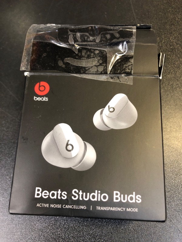 Photo 2 of Beats Studio Buds - True Wireless Noise Cancelling Earbuds - Compatible with Apple & Android, Built-in Microphone, IPX4 Rating, Sweat Resistant Earphones, Class 1 Bluetooth Headphones - Moon Gray