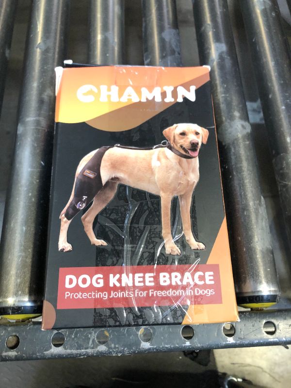 Photo 2 of CHAMIN/RISURRY Adjustable Dog Knee Brace with Extra Collar, Support for Torn Acl Hind Leg, Tear Ligament, Osteoarthritis,Rear Leg Limp, Recovery After Surgery,et(Right Leg,L)