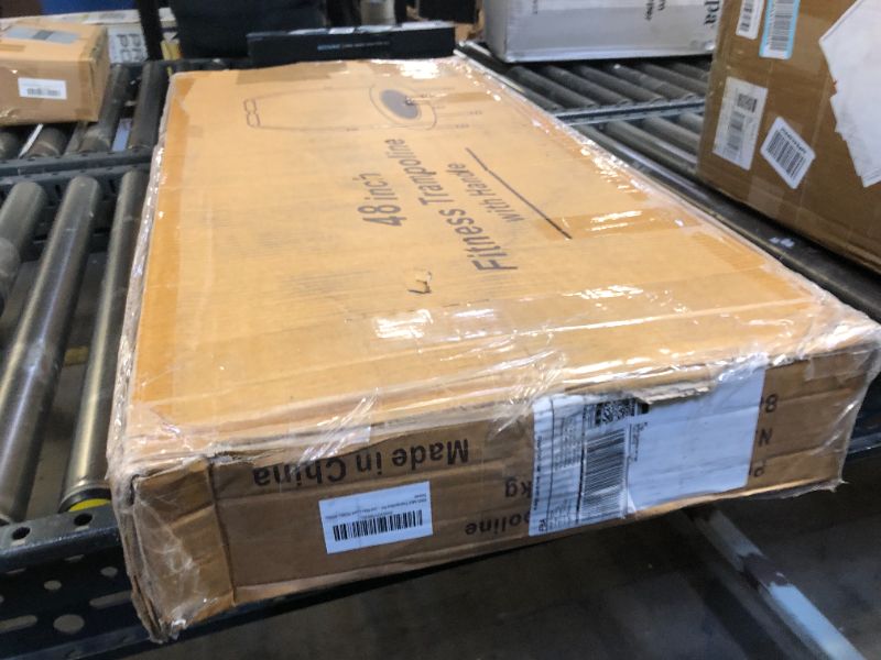 Photo 1 of RAVS Mini Trampoline for Kids Adults 40"/48" Foldable Fitness Rebounder Kids Trampoline with 5 Levels Height Adjustable Handle Resistance Bands Indoor Workout