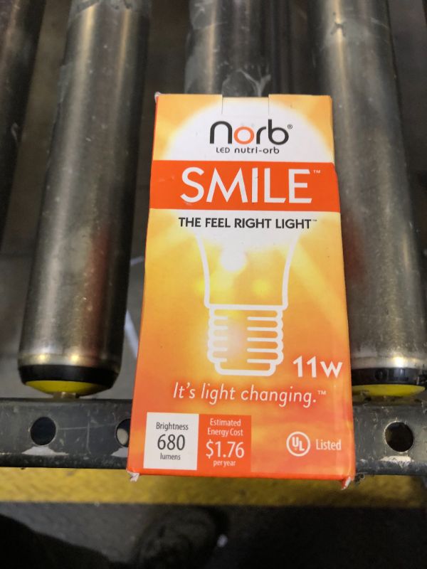 Photo 2 of Norb NorbSMILE 50-Watt EQ A19 Full Spectrum Medium Base (e-26) Dimmable LED General Purpose Light Bulb