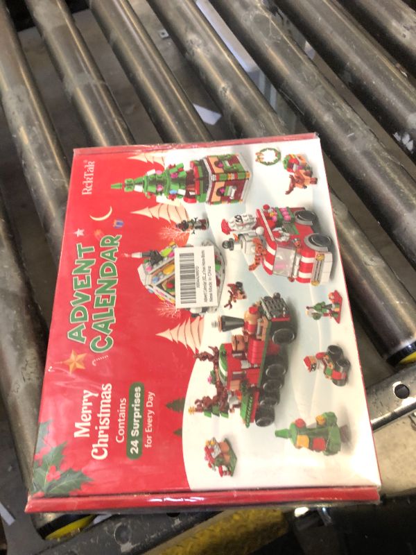 Photo 2 of Advent Calendar 2024 Christmas Holiday Countdown Building Block Sets Christmas Toy Building Sets for Kids Boys Girls Include Santa Claus Xmas Tree Train House Blocks