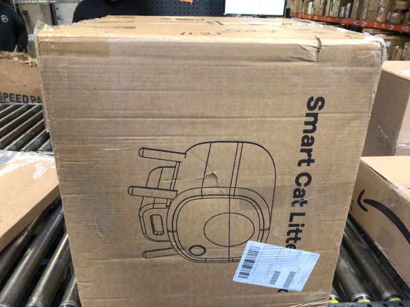 Photo 1 of Fsitego Self Cleaning Cat Litter Box: Extra Large Automatic Litter Box for Multiple Cats with Mat - Odor-Free Waste Disposal Litter Robot with App Control Ambient Light