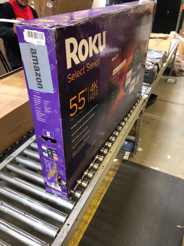 Photo 4 of Roku Smart TV – 55-Inch Select Series 4K HDR RokuTV with Roku Enhanced Voice Remote, Brilliant 4K Picture, Automatic Brightness, & Seamless Streaming – Live Local News, Sports, Family Entertainment