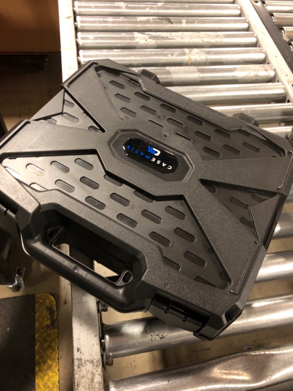 Photo 1 of CASEMATIX Watch Travel Case With 42 Watch Roll Holder Slots- Impact Resistant Watch Case With Foam Watch Box Interior and Two Removable Display Trays, Watch Storage Fits 24mm to 56mm Faces