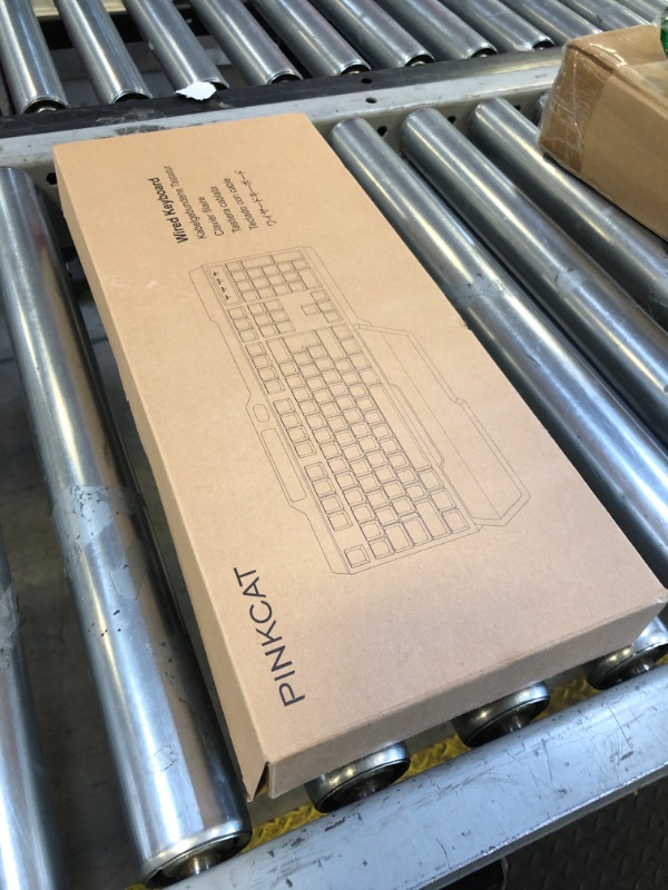 Photo 1 of cimetech Wired Gaming Keyboard, Rainbow LED Backlit Anti-ghosting Computer Keyboard with Wrist Rest, Spill-Resistant Design, Multimedia Keys, Quiet Ergonomic Keyboard for Windows Laptop PC Mac