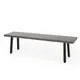 Photo 1 of Pointe Outdoor Industrial Aluminum Dining Bench by Christopher Knight Home
