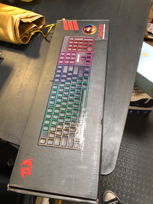 Photo 1 of Redragon Mechanical Gaming Keyboard, Wired Mechanical Keyboard with 11 Programmable Backlit Modes, Hot-Swappable Red Switch, Anti-Ghosting, Double-Shot PBT Keycaps, Light Up Keyboard for PC Mac