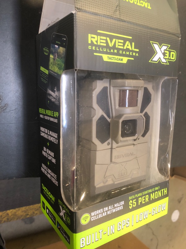 Photo 1 of TACTACAM Reveal X Gen 3.0 LTE Cellular Trail Camera AT&T and Verizon,1080p FHD Video, Low Glow IR LED Flash, No SD Card Required (RV-TC-XGEN3) for Hunting, Security, Surveillance