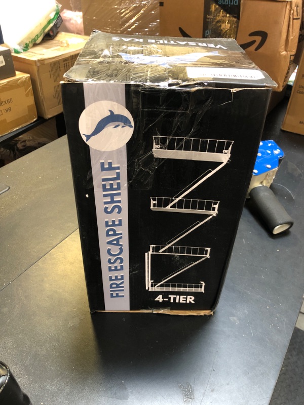 Photo 1 of VERSATILE KAS Fire Escape Shelf Fire Escape Wall Shelf Trinket Shelf Display Wall Action Figure Shelf Figure Display Shelf Superhero Display Floating Staircase New York Wall Ladder Firescape (4-Tier)