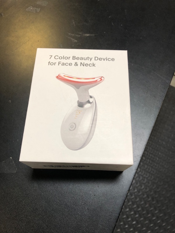 Photo 1 of ELISHINE Light Based Multifunctional Facial Massager, 7 Color Portable Face Massager Tool for Skin Care, Glossy White