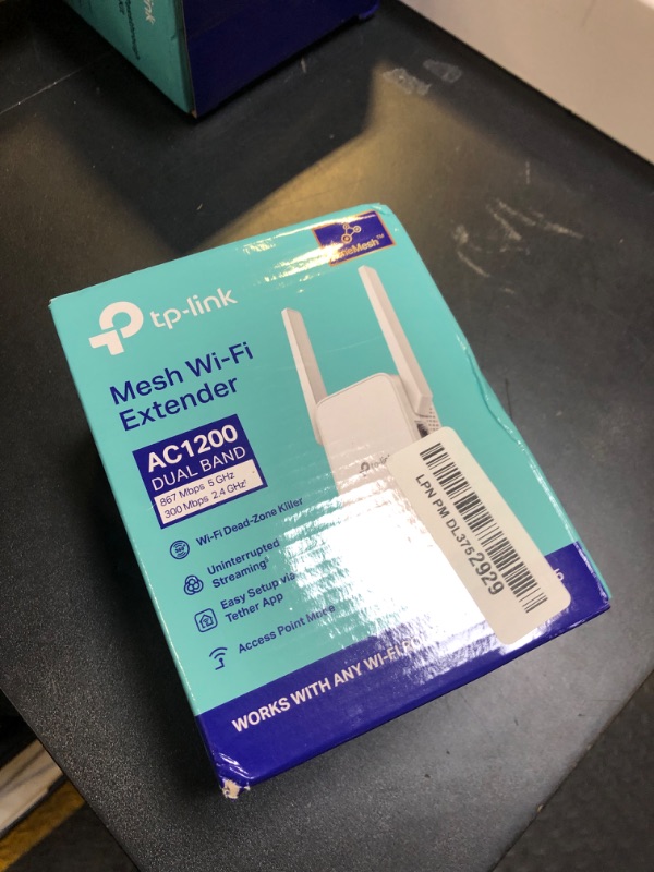 Photo 2 of TP-Link AC1200 WiFi Extender, 2024 Wirecutter Best WiFi Extender, 1.2Gbps home signal booster, Dual Band 5GHz/2.4GHz, Covers Up to 1500 Sq.ft and 30 Devices ,support Onemesh, One Ethernet Port (RE315)