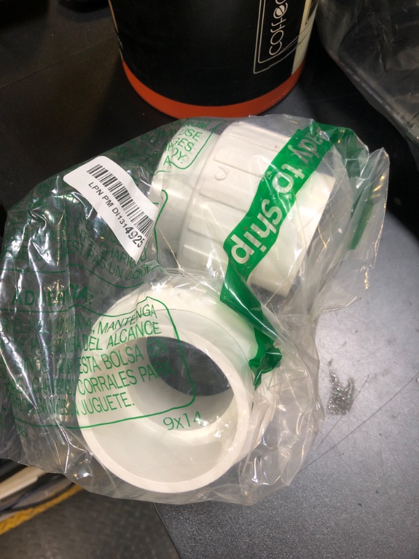 Photo 1 of 2 Pack 2" PVC Union Coupling Pipe Fitting (Socket x Socket) 2 Inch PVC Slip Union PVC Adapter Coupling Schedule 40, EPDM O-Ring, White