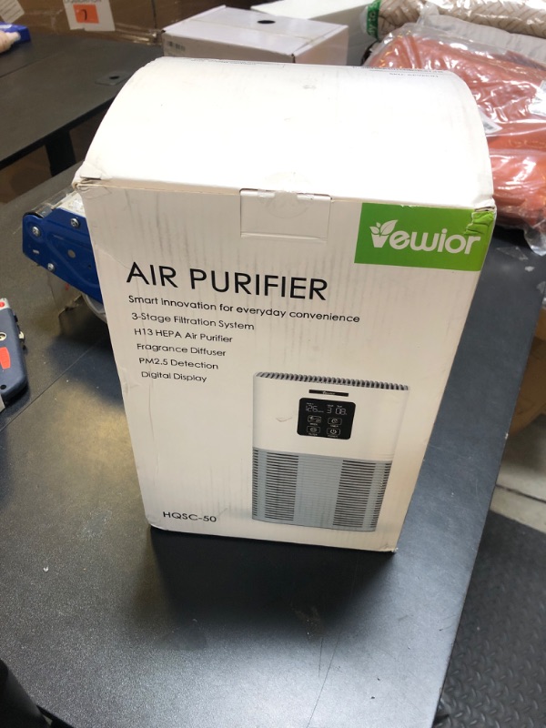 Photo 2 of VEWIOR Air Purifiers for Home, HEPA Air Purifiers for Large Room up to 600 sq.ft, H13 True HEPA Air Filter with Fragrance Sponge 6 Timers Quiet Air Cleaner for Pet Dander Wildfire