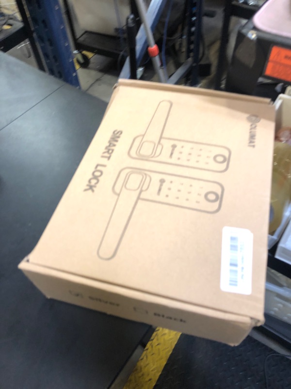 Photo 1 of Smart Door Lock, OLUMAT Keyless Entry Door Lock Fingerprint Door Lock with Keypad Digital Door Lock with Handle for Home, Rental, Garage, Office and Hotel