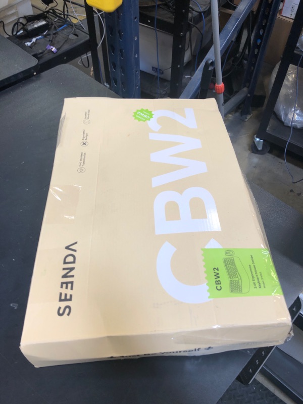 Photo 1 of Ergonomic Wireless Keyboard and Mouse Combo - 2.4GHz USB Receiver, Split Keyboard Full Size Layout with Wrist Rest, 3-Level Optical Mouse - Compatible with Windows - Space Gray