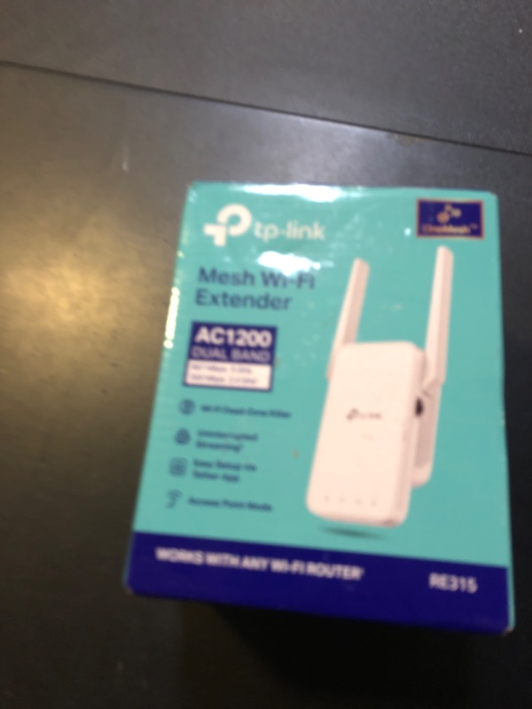 Photo 2 of TP-Link AC1200 WiFi Extender, 2024 Wirecutter Best WiFi Extender, 1.2Gbps home signal booster, Dual Band 5GHz/2.4GHz, Covers Up to 1500 Sq.ft and 30 Devices ,support Onemesh, One Ethernet Port (RE315)