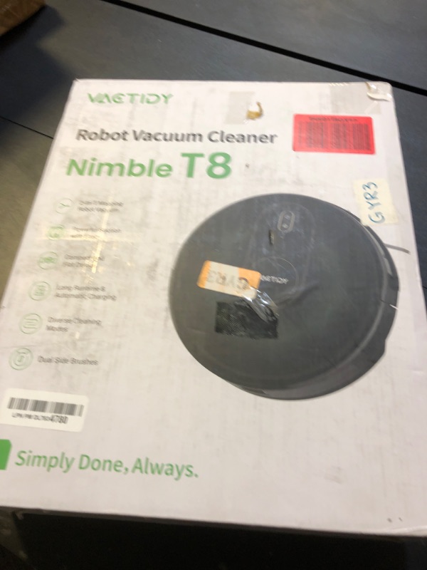 Photo 1 of Vexilar T8 Robot Vacuum and Mop Combo,2 in 1 Mopping Robot with Gyro Navigation,Max 120Mins,App/Voice/Remote,Self-Charging Robotic Vacuum Cleaner,Good for Hard Floor, Low-Pile Carpet (Large)