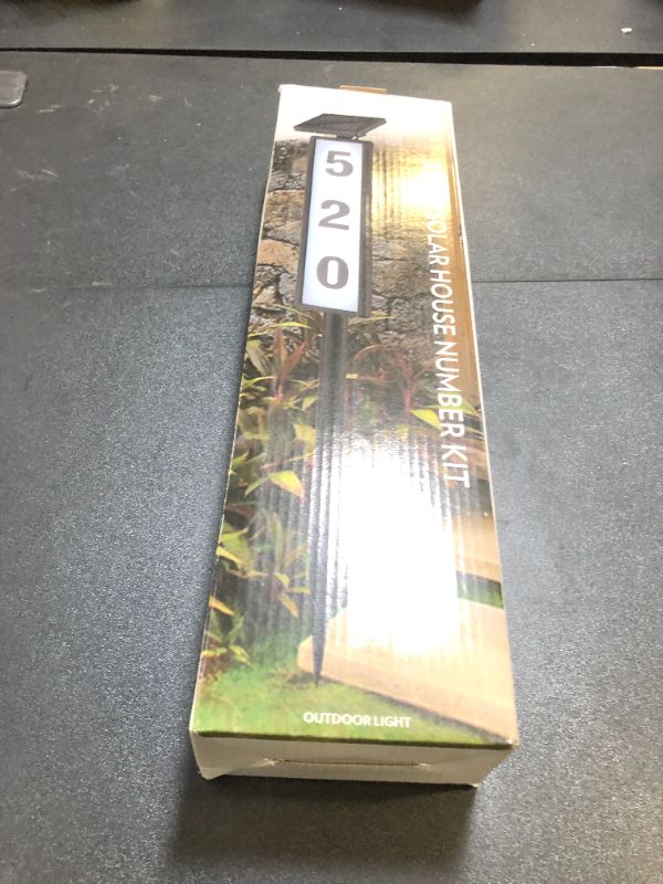Photo 1 of FLSEPAMB Solar Address Sign Lighted Solar House Numbers for Outside Address Plaques for House Address Sign Numbers for House, Yard, Garden, Waterproof