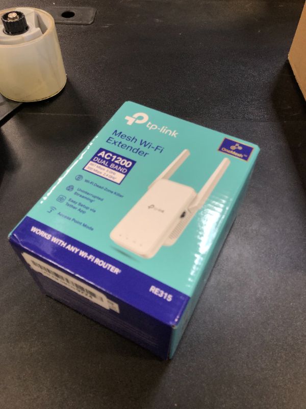 Photo 2 of TP-Link AC1200 WiFi Extender, 2024 Wirecutter Best WiFi Extender, 1.2Gbps home signal booster, Dual Band 5GHz/2.4GHz, Covers Up to 1500 Sq.ft and 30 Devices ,support Onemesh, One Ethernet Port (RE315)