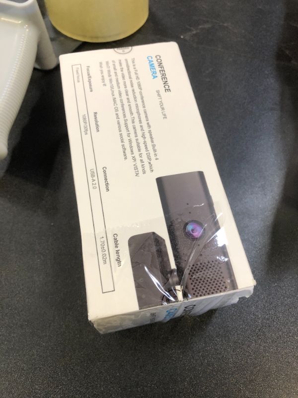 Photo 1 of Full HD 1080P Computer Camera with 4 Built-in Omnidirectional Microphones and Speaker for Video Conference Streaming, USB External Webcam with Magnetic Privacy Cover for Desktop Monitor Laptop