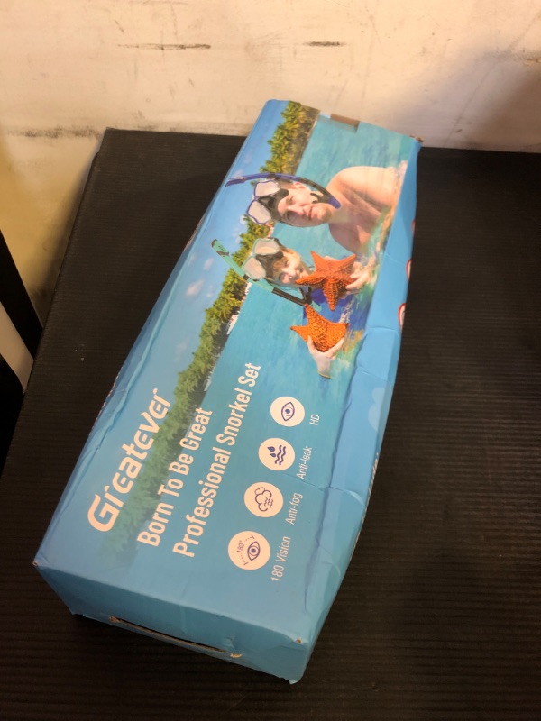 Photo 1 of Greatever Dry Snorkel Set,Panoramic Wide View,Anti-Fog Scuba Diving Mask,Professional Snorkeling Gear for Adults