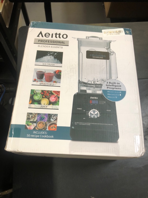 Photo 2 of Aeitto Blender, Blenders for Kitchen with 1500-Watt Motor, 68 Oz Large Capacity, Countertop Professional Blenders for Ice Crush, Frozen Drinks (Black)