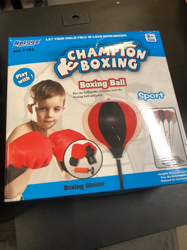 Photo 2 of Height Adjustable Punching Bag Set for Kids Ages 3-8+ with Boxing Gloves, Ideal Birthday for Boys & Girls