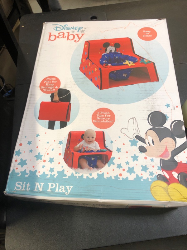 Photo 2 of Disney Mickey Mouse Sit N Play Portable Activity Seat for Babies by Delta Children – Floor Seat for Infants, 17.5x21x14 Inch (Pack of 1)