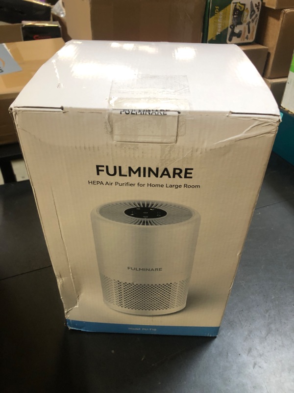 Photo 2 of FULMINARE Air Purifiers for Home Large Room, 1095 Ft² Coverage, True HEPA Air Purifier for Bedroom, Pets, Smokers, PM2.5, VOCs... Air Cleaner with Auto Variable Frequency, Sleep Mode, Timer